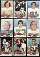 LOT OF (9) 1975 TOPPS FOOTBALL CARDS (MIAMI DOLPHI