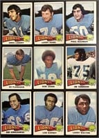 LOT OF (9) 1975 TOPPS FOOTBALL CARDS (DETROIT LION
