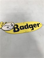 Badger tin sign