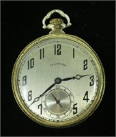 Illinois 17-jewel open face pocket watch with Star