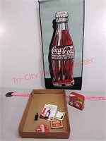 Coca-cola coke items, banner, magnets