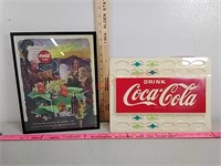 Coca-cola coke pop machine piece, advertising