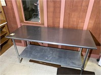 STAINLESS WORK TABLE-72IN X30IN TOP 36IN TALL