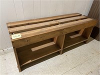 WOODEN STAND/ BENCH 48IN X 16IN -18IN TALL