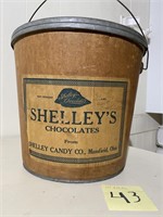 SHELLEYS CHOCOLATES BUCKET MANSFIELD, OH