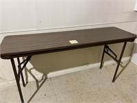 5FT FOLDING TABLE 18IN WIDE 29IN TALL