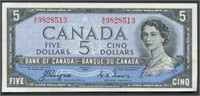 Canada 1954 $5 Devil's Face Banknote