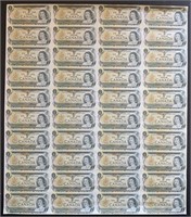 Canada 1973 $1 Banknote Sheet