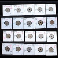 Belgium 1905-25 5 Cent Coin Collection