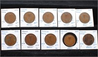 Ireland 1 Penny Coin Collection