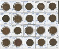 Ireland 1942-47 1 Penny Coin Collection