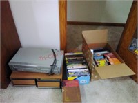 Sanyo DVD/VHS player, assorted DVDs / VHS's