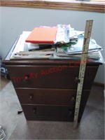 Small dresser with contents, sewing / craft items