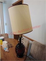 Ruby red table lamp
