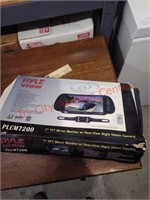 7" Pyle View mirror monitor with rear view night