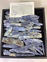 Tray full of kyanite stone shards