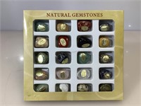 Natural gemstone collection w/ labeled stones