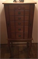 Vintage Wood Jewelry Armoire