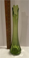 Vintage Green Viking GlassT Lotus Design Vase