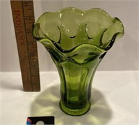 Vintage Green Viking Glass Vase