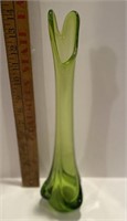 Vintage Green Viking Glass Swing Vase