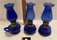 Cobalt Blue Oil Lanterns