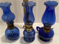 Cobalt Blue Oil Lanterns