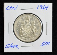1964 CAD .50c Silver Coin