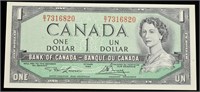1954 $1 CAD Banknote VF