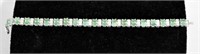 .925 Silver Genuine Emerald (38) 6.84cts Bracelet