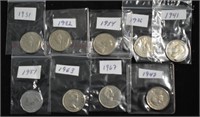 1931/32/34/36/41/47/51/63/67/ CAD .05c Coins