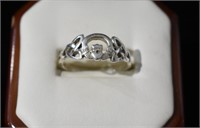.925 Silver Claddagh Ring Size