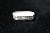 Antique Sterling Silver Pill Box - Hinged
