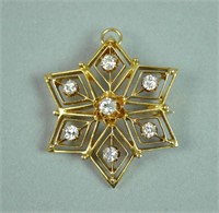 10K DIAMOND PIN PENDANT, 0.60CTW