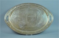 LARGE INTERNATIONAL SILVER STERLING WAITER TRAY
