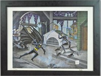 BOB KANE PRINT - A DANGEROUS GAME OF CAT & BAT