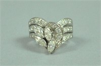 14K DIAMOND MARQUISE CLUSTER RING, 2.25CTW