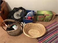 Basket and Contents, Air Mattress, Etc.
