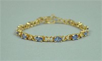 14K LAVENDER SPINEL & DIAMOND BRACELET