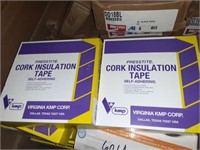 NEW CORK INSULATION TAPE SELF ADHERING 2 BOXES