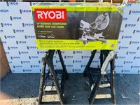 RYOBI TSS102L 10" SLIDING COMPOUND MITER SAW W/