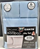 Organic Earth Aloe Bamboo LIGHT BLUE King Sheet S