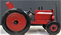 Tin Metal Red Country Tractor  Decoration