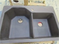 Chocolate Metallic Doouble Well Granite sink