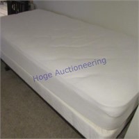 Single bed mattress, metal frame