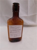 Paul Jones 1890's Whiskey Brown glass bottle. Has
