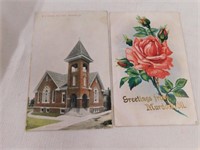 Four postcards from Newman and Murdock Illinois