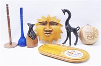 Wood Sun, Carved Gourd, Cheese Board, Carved Vase