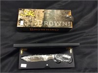 Browning Nwtf Knife With Case & Orig. Box