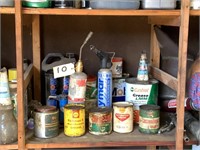 SHELF LOT OF AUTOMOTIVE GREASE & OIL PRODUCTS
